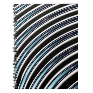 Krökt linjerslut upp av en Fractal Anteckningsbok Med Spiral