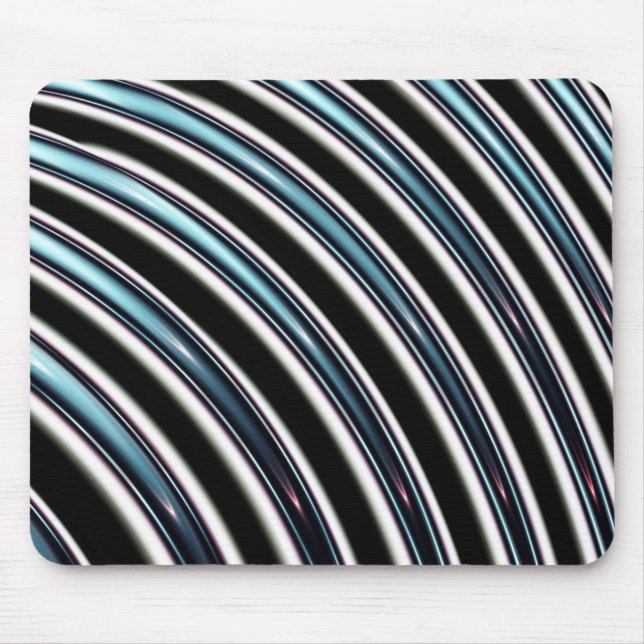 Krökt linjerslut upp av en Fractal Musmatta (Framsidan)