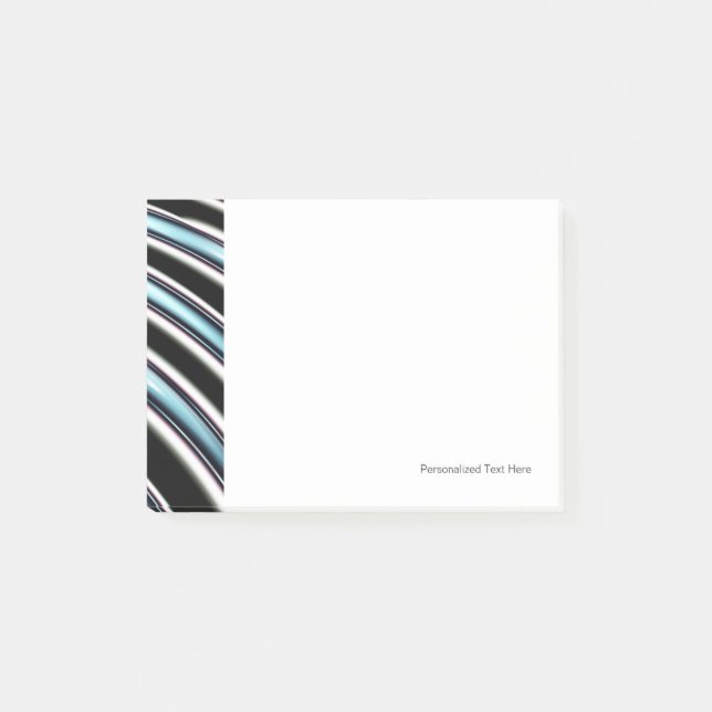 Krökt linjerslut upp av en Fractal Post-it Block (Framsida)