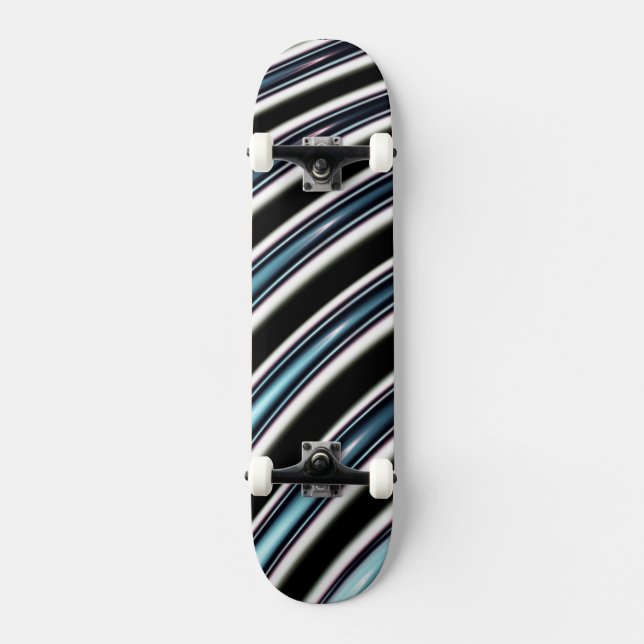 Krökt linjerslut upp av en Fractal Skateboard Bräda 20,5 Cm (Framsida)
