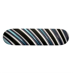 Krökt linjerslut upp av en Fractal Skateboard Bräda 20,5 Cm