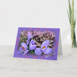Krokus för mamma kort