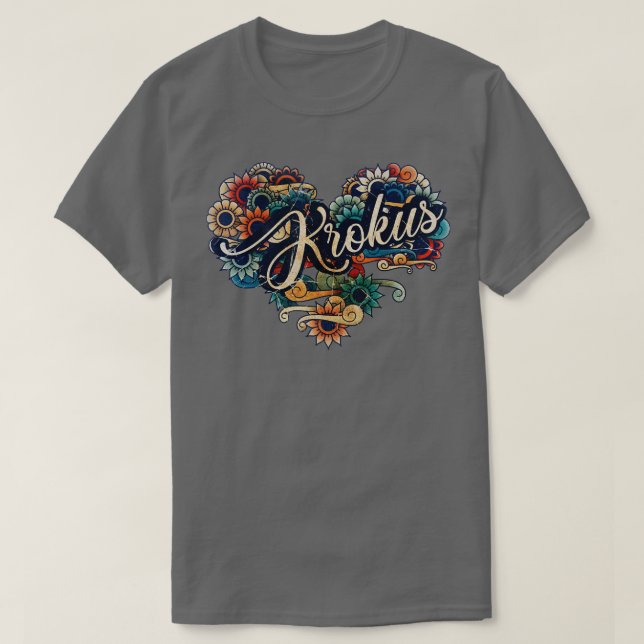Krokus VIGNETTE VINTAGE FÄRG T Shirt (Design framsida)