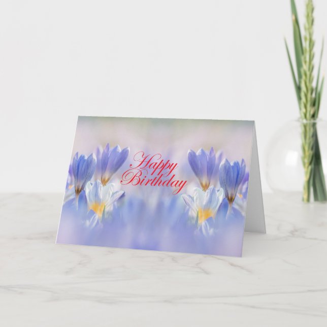 Krokusar Blommor Kort (Framsida)