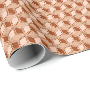 Krom 3-d-lådor - kopparfärgad presentpapper