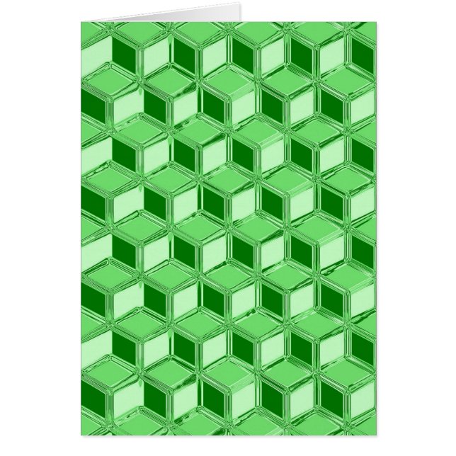 Krom 3-d lådor - smaragdgrön OBS kort (Framsidan)