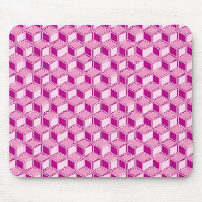 Krom 3D-lådor - fuchsia rosa Musmatta (Framsidan)