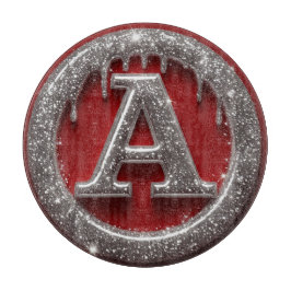 Krom Dropp Bokstav A Monogram Glitter Ikon