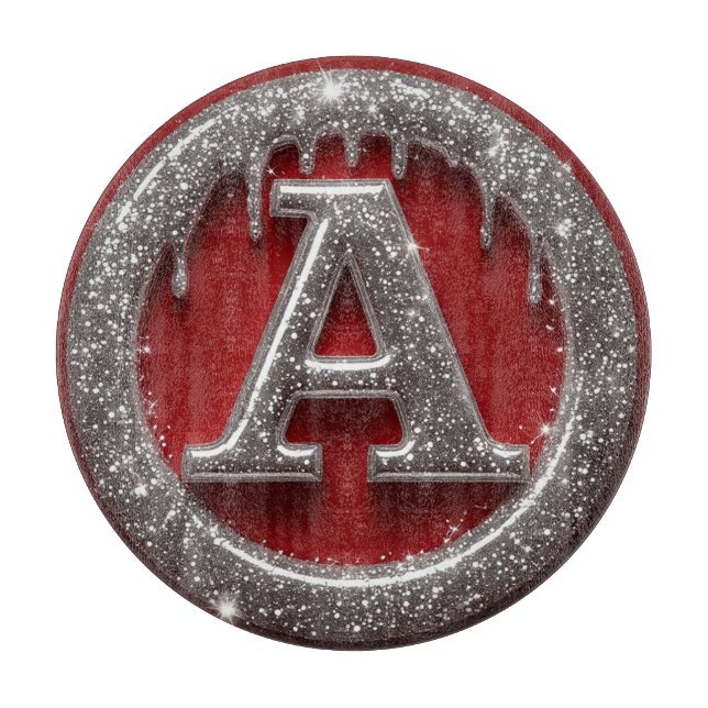 Krom Dropp Bokstav A Monogram Glitter Ikon (Framsidan)