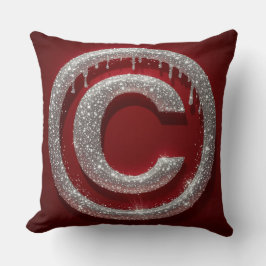 Krom Dropp Glitter Bokstav C Monogram Kudde