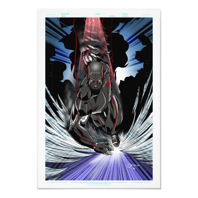 Krom-episk hastighet - 13 tum x 19 tum utskrift fototryck (Framsidan)