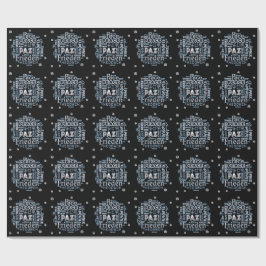 Krom Flerspråkig fredsinslagning papprare på svart Presentpapper