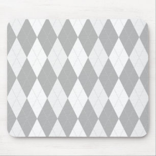 Krom Grått Argyle light grått Small Diamond Shape Musmatta
