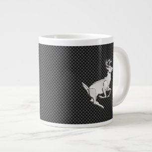 Krom Hjort på kolfiberdecor Jumbo Mugg