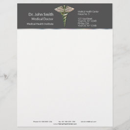 Krom holografisk 3D Medicinsk kadue Brevhuvud