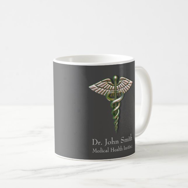 Krom holografisk 3D Medicinsk kadue Kaffemugg (Framsida höger)