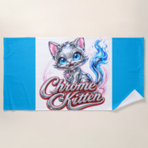 Krom Katt Strandhandduk