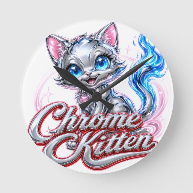 Krom Katt Väggur (Framsida)