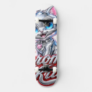 Krom Kitten Skateboard, med fäste och hjul Mini Skateboard Bräda 18,5 Cm
