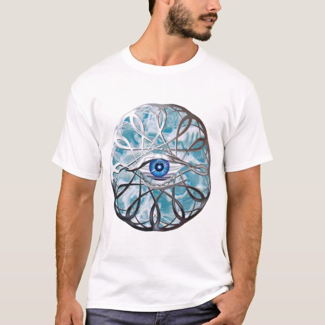 Krom Mystiskt Ögon Design T Shirt (Framsida)