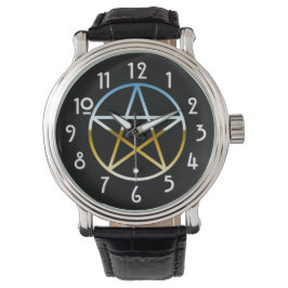 Krom Pentacle på svart Armbandsur