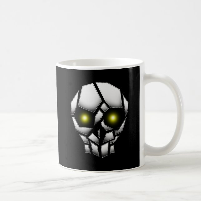 Krom planerad skal med ljusande Öga Kaffemugg (Höger)