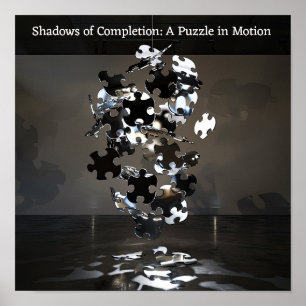 Krom puzzle-scension: Abstrakt Modern Art Poster