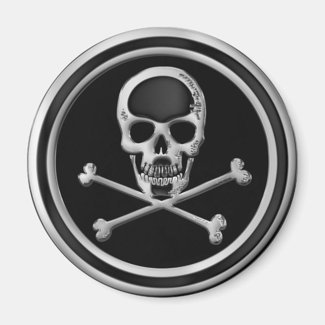 KROM SKALLE OCH KORSBEN MAGNET (Framsidan)
