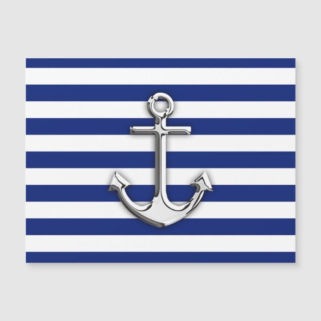 Krom som Anchor Nautical Navy Blue Rand (Framsida)