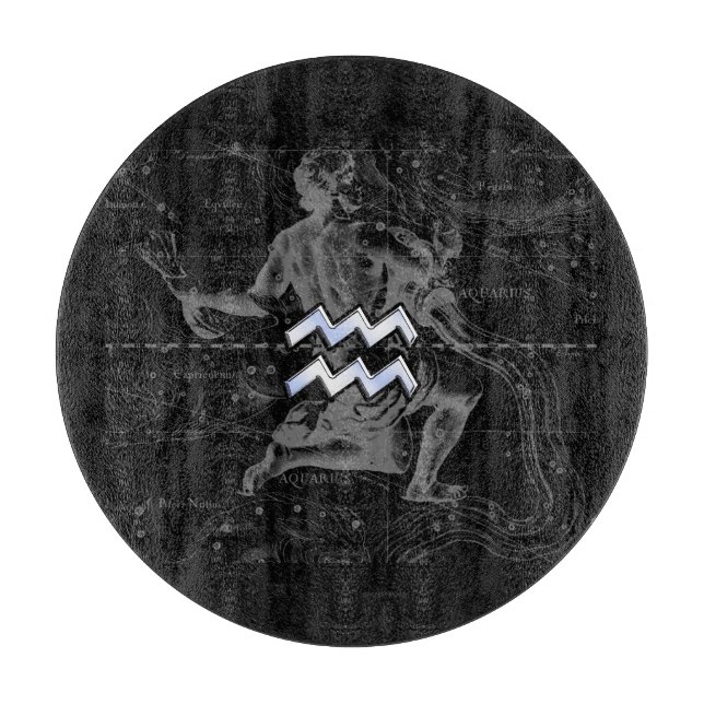 Krom som Aquarius-tecken på Hevelius Karta (Framsidan)