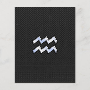 Krom som Aquarius Zodiac Sign on snake Flygblad