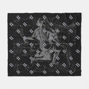 Krom som Aquarius Zodiac Sign på Hevelius 1690 Fleecefilt