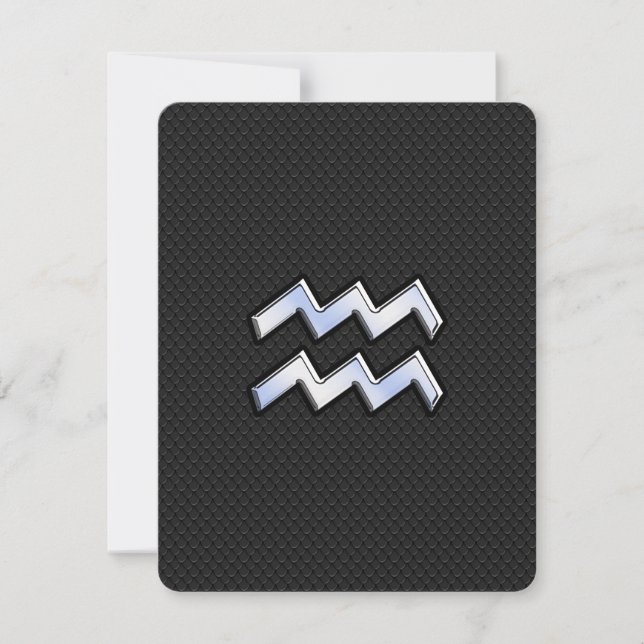 Krom som Aquarius Zodiac Symbol på orm (Framsida)