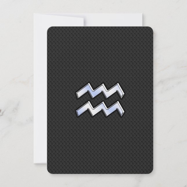 Krom som Aquarius Zodiac Symbol på orm (Framsida)
