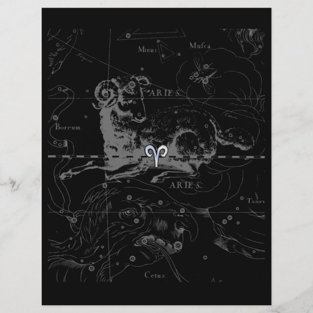 Krom som Aries Zodiac Sign på Hevelius Black (Framsida)