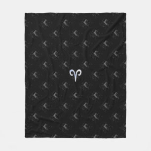 Krom som Aries Zodiac Sign på Hevelius Fleecefilt