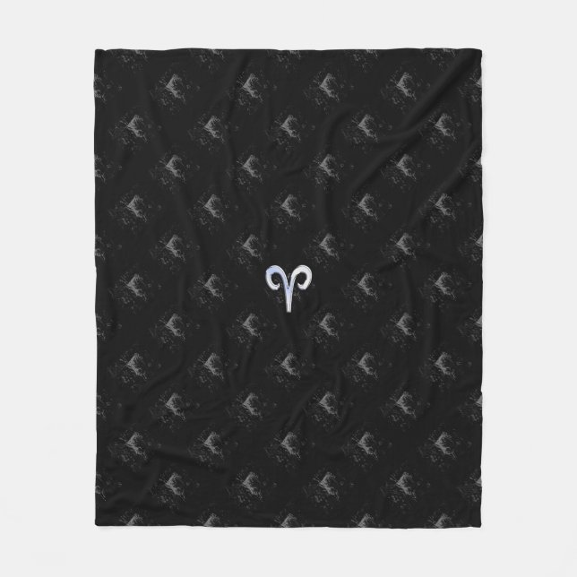 Krom som Aries Zodiac Sign på Hevelius Fleecefilt (Framsidan)