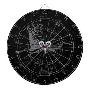 Krom som Aries Zodiac Symbol på Hevelius 1690 Darttavla