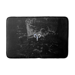 Krom som Aries Zodiac Symbol på Hevelius Badrumsmatta
