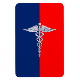 Krom som Caduceus Medical Symbol League Decor Magnet