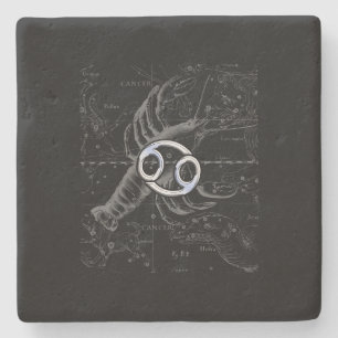 Krom som Cancer Zodiac Symbol på Hevelius Stenunderlägg