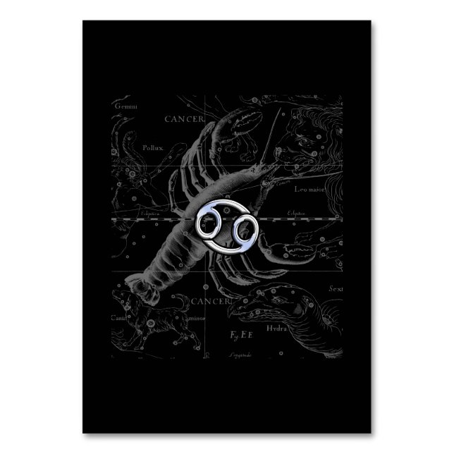 Krom som Cancer Zodiac-tecken på Hevelius Bordsnummer (Framsidan)