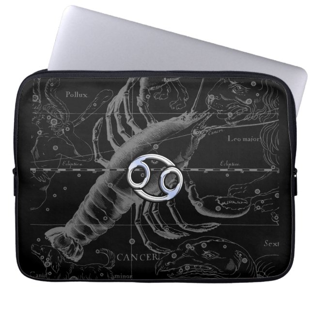 Krom som Cancer Zodiac-tecken på Hevelius Laptop Sleeve (Framsidan)