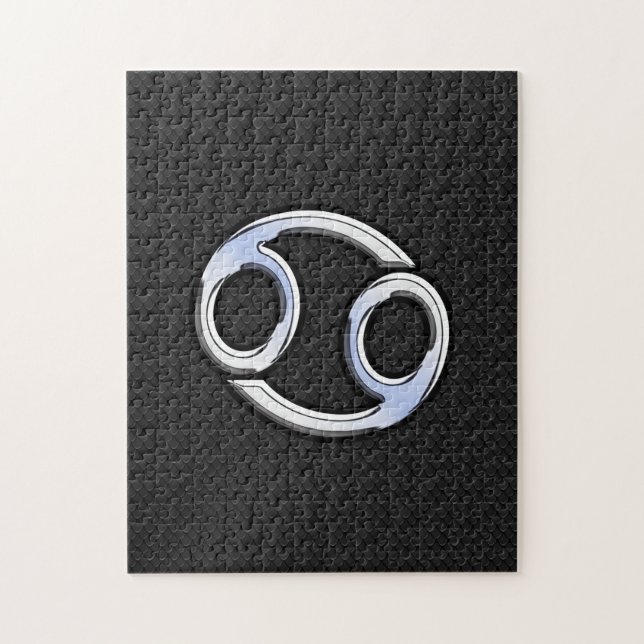 Krom som Cancer Zodiac-tecken på Snake Skin Stil Pussel (Vertikal)