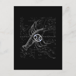 Krom som Cancer Zodiakens tecken på Hevelius Vykort