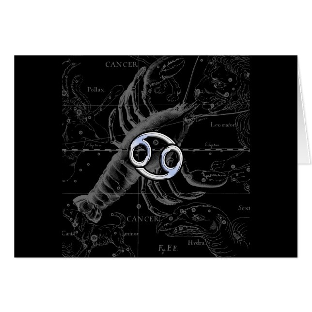 Krom som cancertecken på Hevelius Engrave Hälsningskort (Framsidan Horizontal)