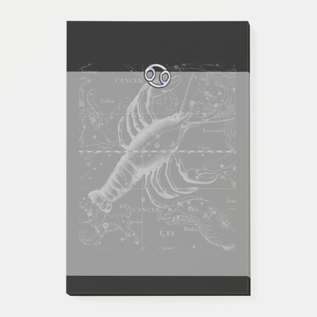 Krom som cancertecken på Hevelius Engrave Post-it Block (Framsida)