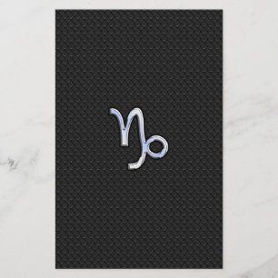 Krom som Capricorn Zodiac Symbol på Snake Skin Brevpapper