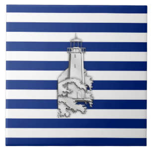 Krom som fyr på Nautical Rand Kakelplatta
