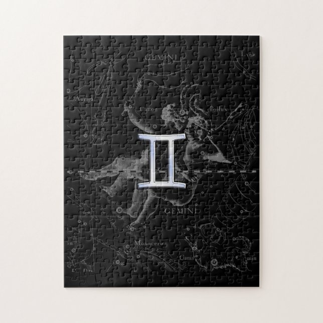 Krom som Gemini Zodiac Sign på Hevelius 1690 Pussel (Vertikal)